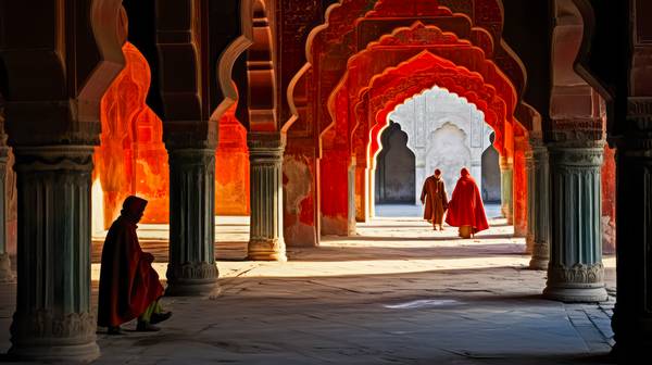Tempel in Indien. Architektur in Indien. Menschen und Religion from Miro May