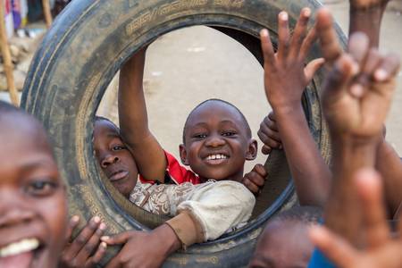 Happy Kids in Nairobi, Keina, Portrait Kinder in Kenya