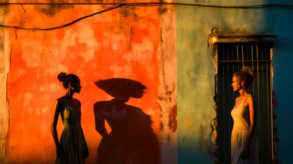 Treffen in Cuba. Portrait von zwei Frauen auf einer Strasse in Havana. from Miro May