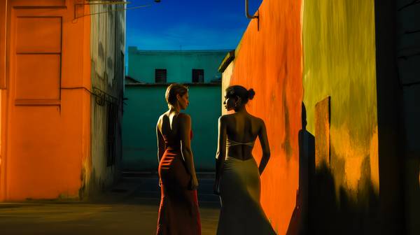 Zwei Frauen in der Altstadt von Havana, Cuba. from Miro May