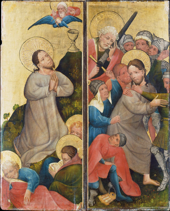 Agony in the Garden and Arrest of Christ from Mittelrheinischer Meister um 1420