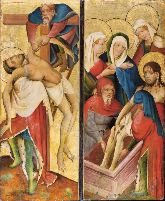 Deposition and Entombment of Christ from Mittelrheinischer Meister um 1420