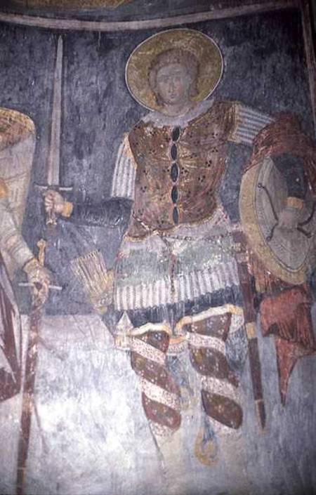 Fresco of St. Procopius in the church from Morava School