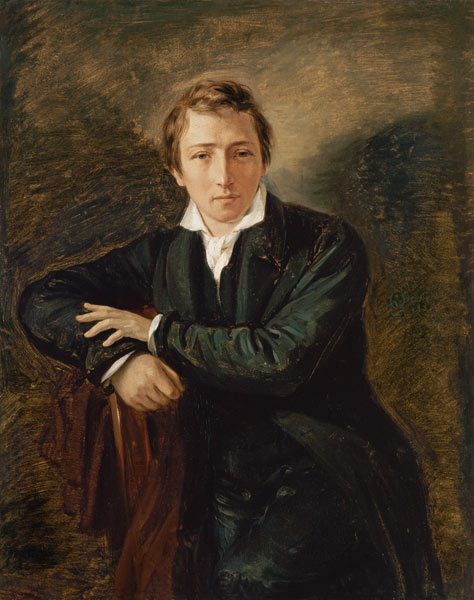Portrait of Heinrich Heine (1797-1856) from Moritz Daniel Oppenheim