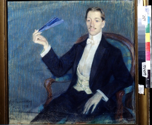 Porträt des Dichters Nikolai Gumiljow (1886-1921) from Mstislaw Wladimirowitsch Farmakowski