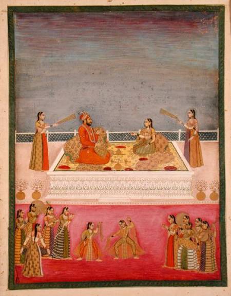 The young Mughal Emperor Muhammad Shah at a nautch performance (1719-48) from Mughal School