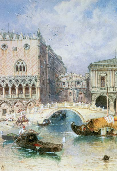 The Bridge of Sighs, Venice from Myles Birket Foster