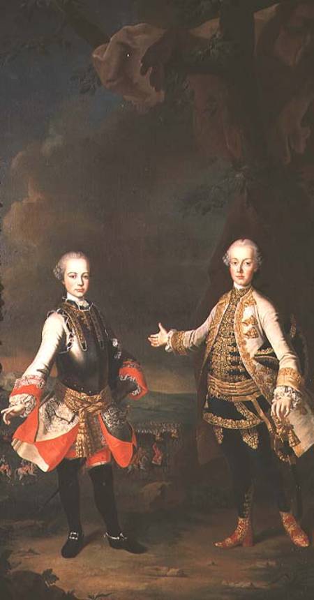 Joseph and Leopold, sons of Francis I and Maria Theresa of Austria, later Joseph II and Leopold II from Mytens School