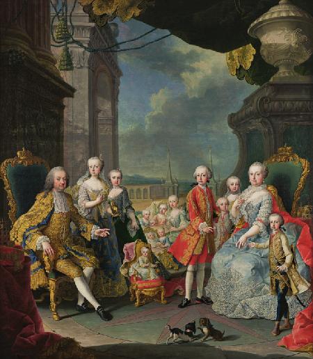 Francois III (1708-65) with his wife Marie-Therese (1717-80) and their children