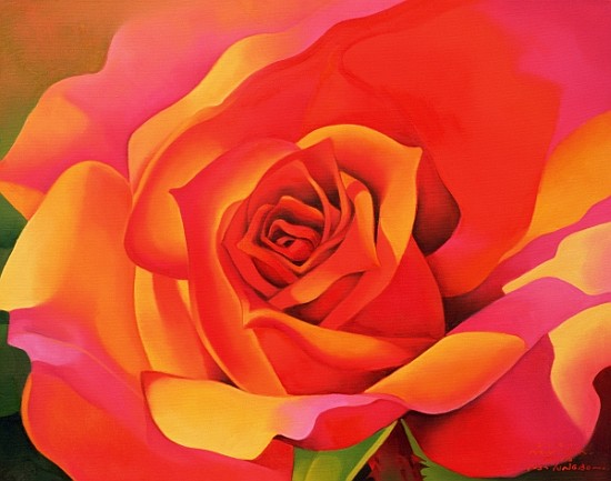 A Rose - Transformation into the Sun, 2001 (oil on canvas)  from Myung-Bo  Sim