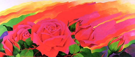 The Rose in the Festival of Light, 1995 (acrylic on canvas)  from Myung-Bo  Sim