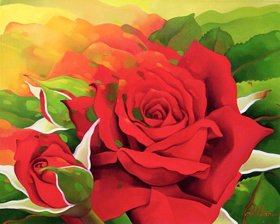 The Roses in the Festival of Light, 2003 (oil on canvas)  from Myung-Bo  Sim