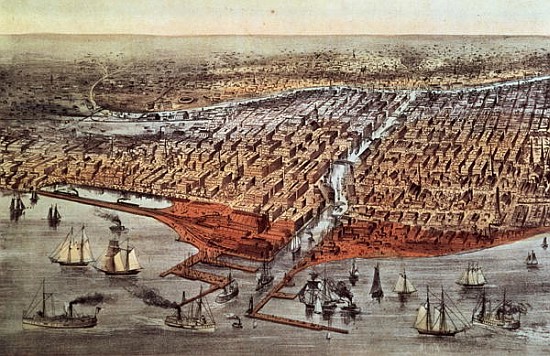 Chicago As it Was, c.1880 from N. Currier