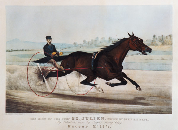 The King of the Turf, ''St. Julien'', driven by Orrin A. Hickok, 1880 from N. Currier