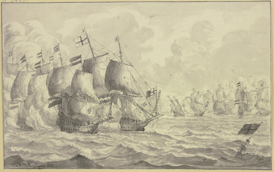 Sea battle from N. V. Kampen