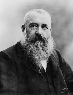 Portrait of Claude Monet (1841-1926) 1901 (b/w photo)