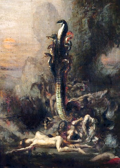 Hercules and the Lernaean Hydra, after Gustave Moreau, c.1876 (detail of 226576) from Narcisse Berchere
