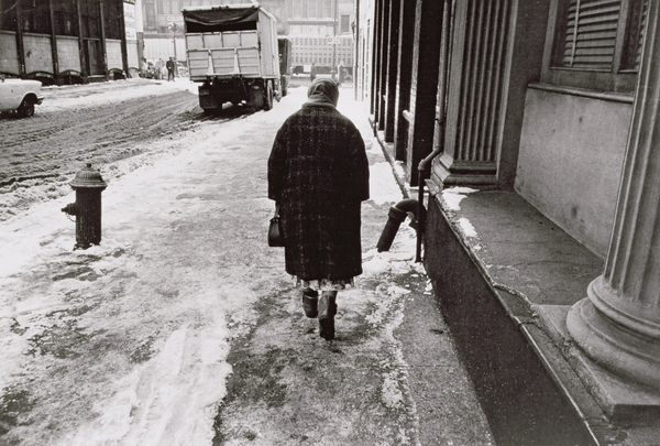 Lady Walking towards Canal Street on a Snowy Street, Untitled 39 from Nat Herz