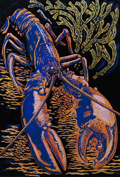 Lobster, 1998 (woodcut)  from Nat  Morley
