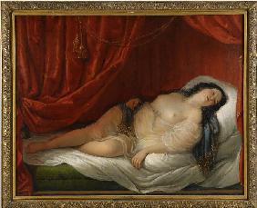 An odalisque in red interior