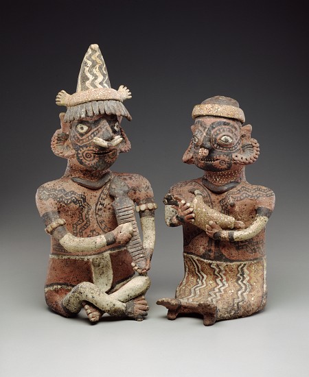 Male and female figure, 100 BC-400 AD from Nayarit