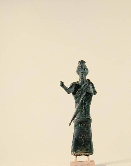 Figurine with sword and quiver and a five-line cuneiform inscription, from Lorestan, Iran from Neo-Elamite  Period