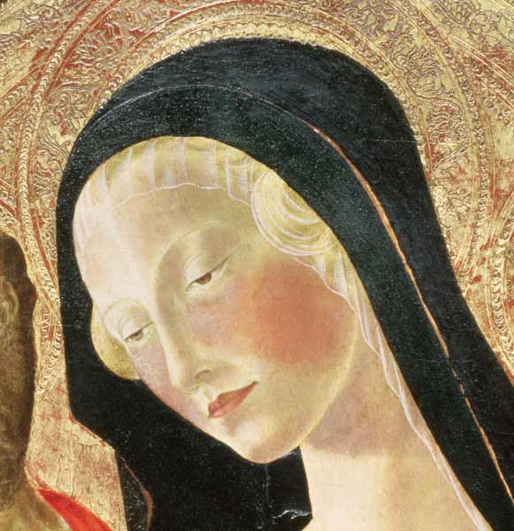 Madonna and Child (detail of 9306) from Neroccio di (Neroccio da Siena) Landi