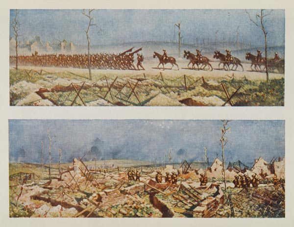The Roads of France, C and D, from British Artists at the Front, Continuation of The Western Front from Christopher R.W. Nevinson
