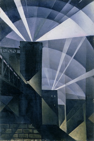 The First Searchlights at Charing Cross, 1914 from Christopher R.W. Nevinson