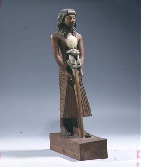 Standard bearer with a ram-headed standard from New Kingdom Egyptian