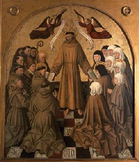 St. Francis Giving the Rule to his Disciples, panel from the Pala di Rocca (tempera & gold leaf on p