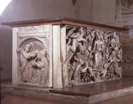 Altar of the Sacred Girdle from Niccolo  del Mercia  and his son Sano