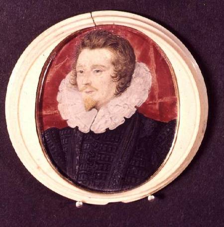 Portrait of a gentleman with beard and ruff from Nicholas Hilliard