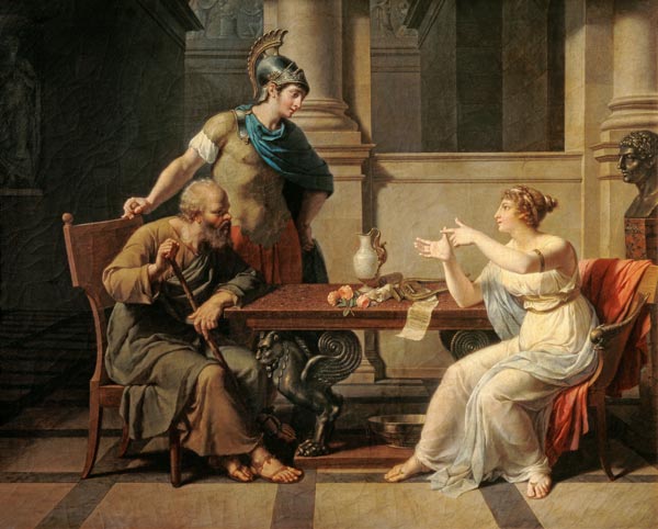 Sokrates besucht Aspasia from Nicolas André Monsiau