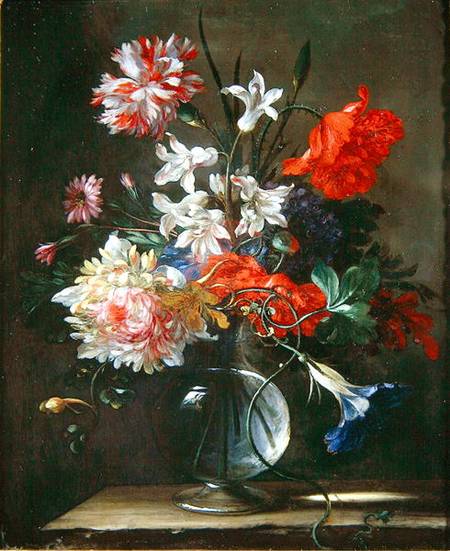 Flowers in a Glass Vase from Nicolas Baudesson