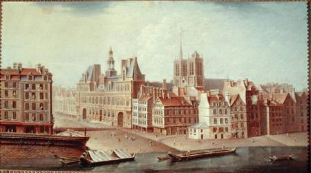 Place de Greve in 1750 from Nicolas & Jean Baptiste Raguenet