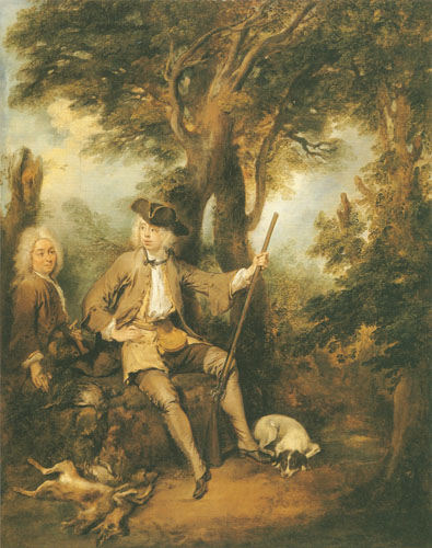 a huntsman and his servant from Nicolas Lancret