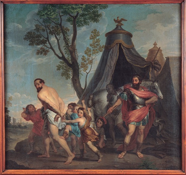 Camillus and the Schoolmaster of Falerii from Nicolas Poussin