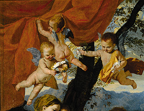 From angels part this one hallows family for group from Nicolas Poussin