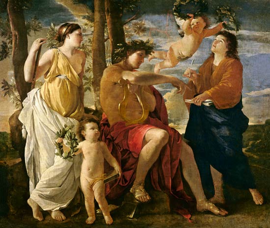 Inspiration of the poet from Nicolas Poussin