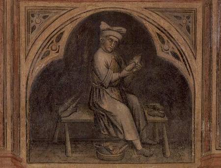 The Cobbler, from 'The Working World' cycle after Giotto from Nicolo & Stefano da Ferrara Miretto
