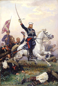 General M.D.Skobelev zu Pferde im russisch-türkischen Krieg 1877/78 from Nikolai Dmitrievich Dmitriev-Orenburgsky