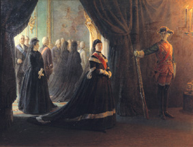 Katharina II. am Grab der Kaiserin Elisabeth from Nikolai Gay