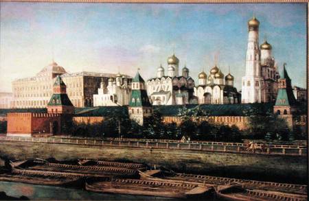 View of the Moscow Kremlin from the Embankment from Nikolai Iwanowitsch Podkljutschnikow