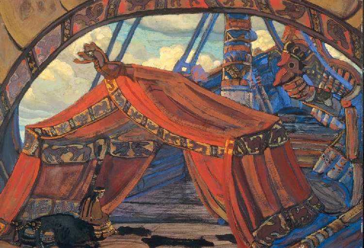 Tristan und Isolde Bühnenbildentwurf zum 1. Akt from Nikolai Konstantinow. Roerich