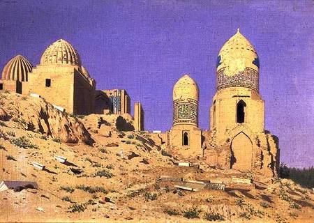 Hazreti Shakh-i-Zindeh Mausoleum in Samarkand from Nikolai Stepanovich Vereshchagin