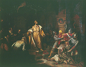 Zar Iwan III. und der tatarische Khan from Nikolaj Semenowitsch Shustov