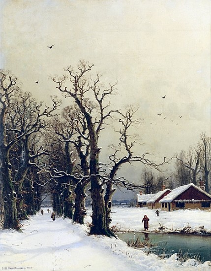 Winter scene, 19th century from Nils Hans Christiansen