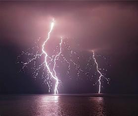 Thunderbolt over the sea