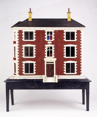 'Ivy Lodge', a rural style dollshouse, view of the front, English, 1886 (mixed media) (see also 1252 from 